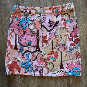 The Kit print denim miniskirt (organic cotton)